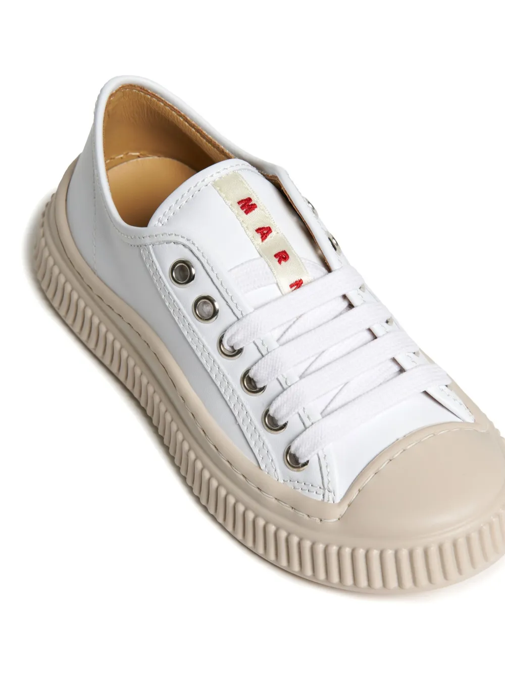 Marni Kids logo-appliqué sneakers White