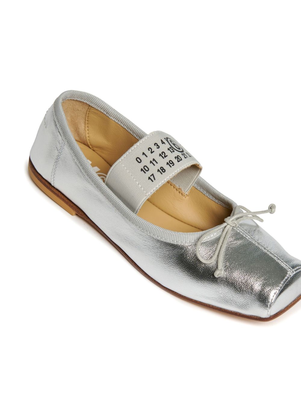 MM6 Maison Margiela Kids Ballerina's met logoprint Zilver