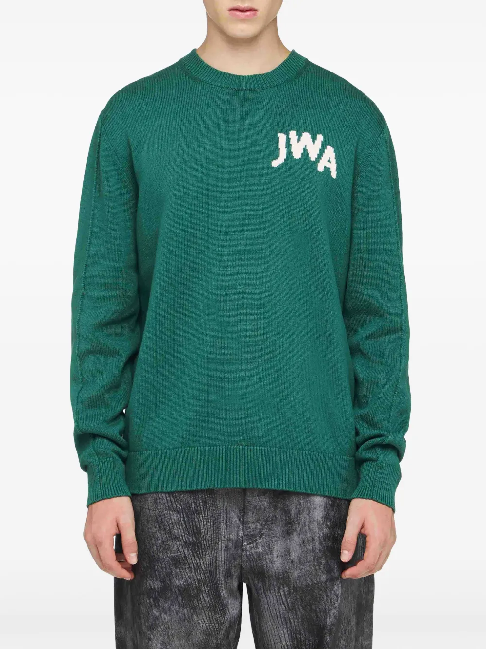 JW Anderson Trui met intarsia logo Groen