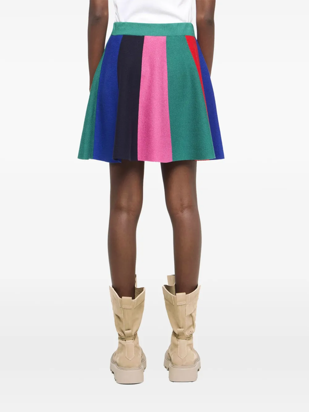 JW Anderson Gestreepte mini-rok Groen