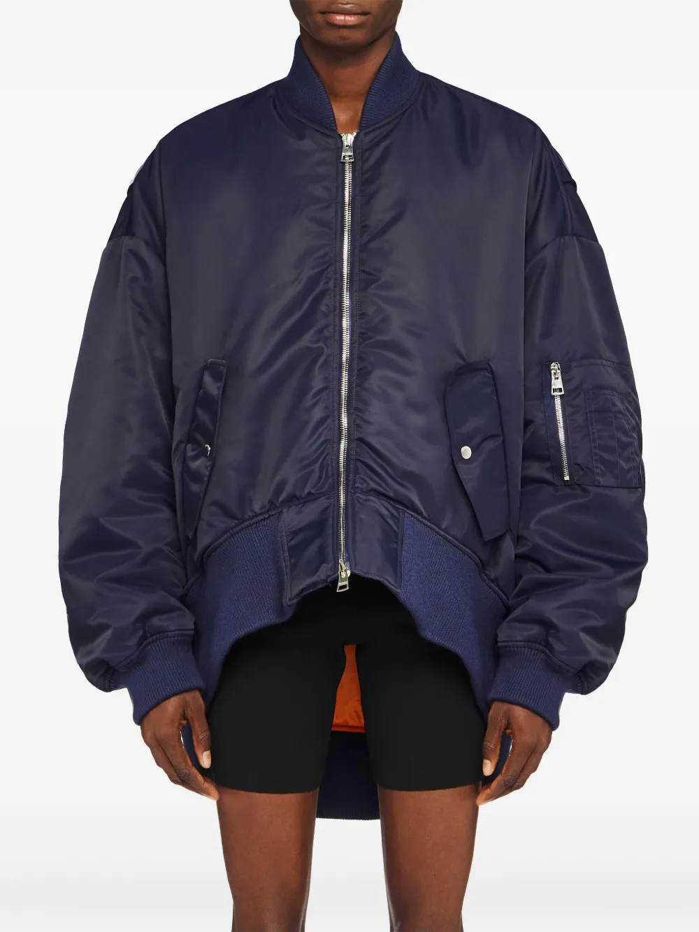 JW Anderson Asymmetrisch bomberjack Blauw
