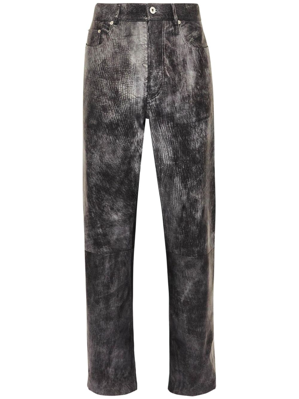 JW Anderson straight-leg leather trousers - Grey