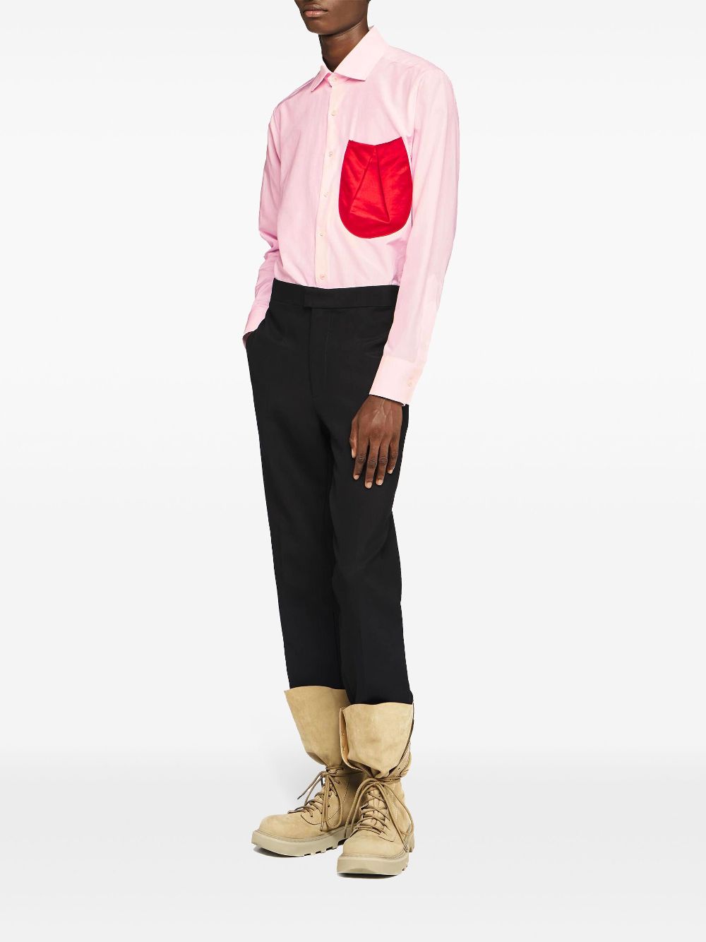 JW Anderson contrasting pocket shirt - Pink