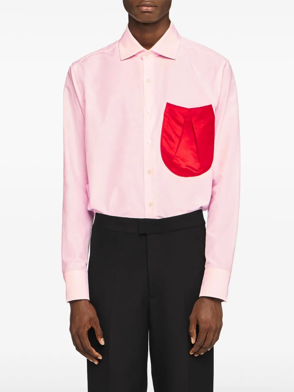 JW Anderson Overhemd met contrasterende zak Roze