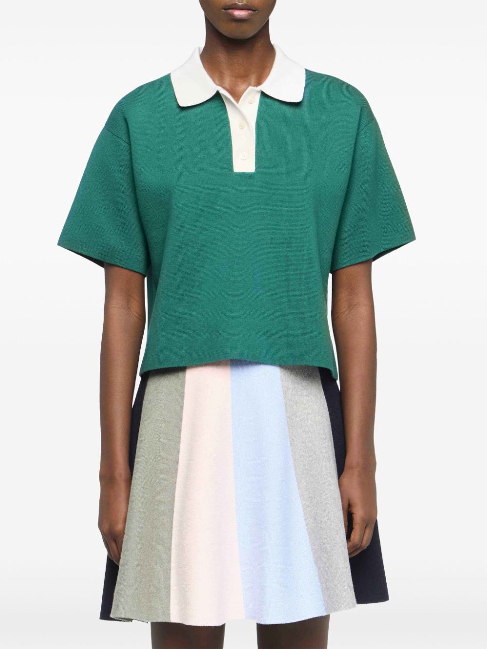 JW Anderson Cropped poloshirt Groen