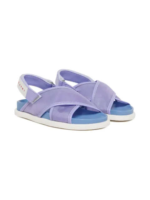Marni Kids logo-patch sandals