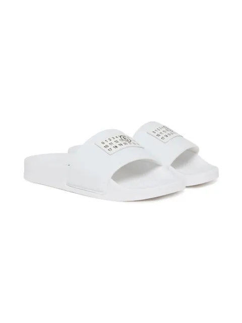 MM6 Maison Margiela Kids logo-patch flip flops