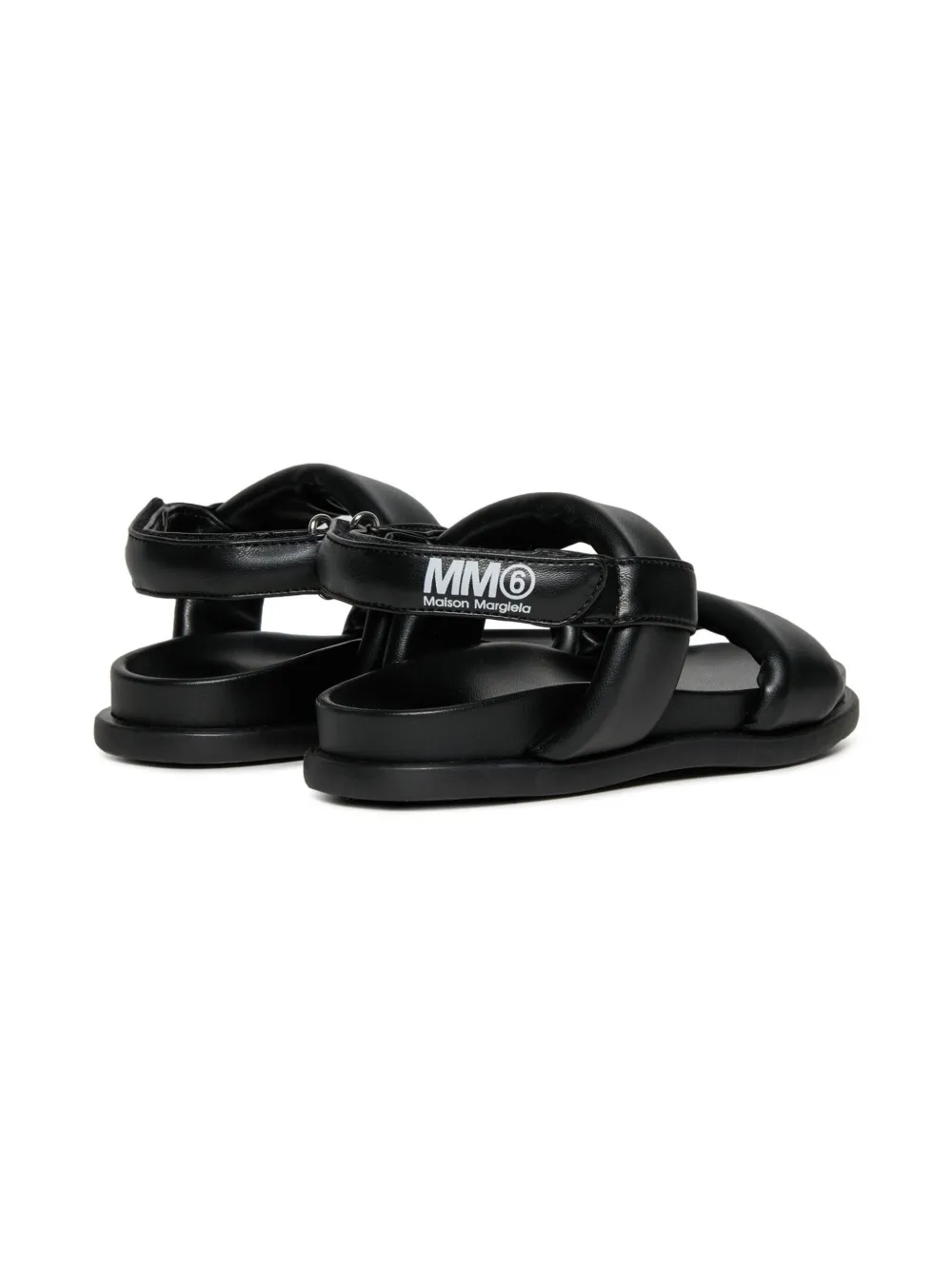 MM6 Maison Margiela Kids Leren sandalen Zwart