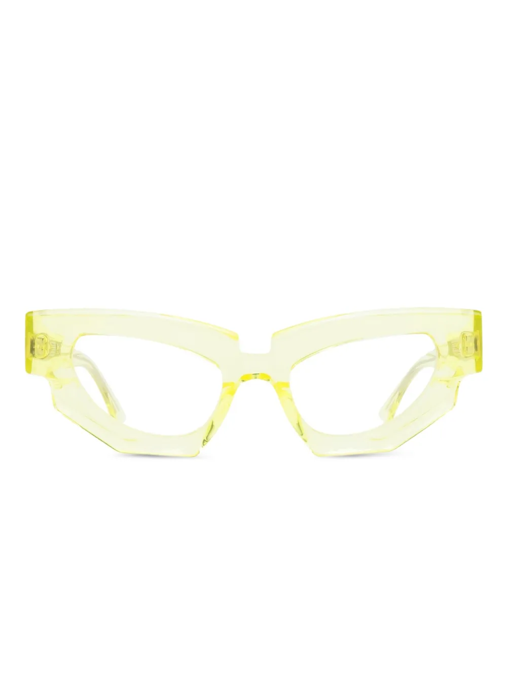 Kuboraum cat-eye frame glasses | Yellow | Image 1