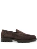 Santoni suede loafers - Brown