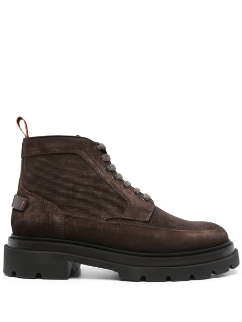 Santoni 스웨이드 하이킹 부츠