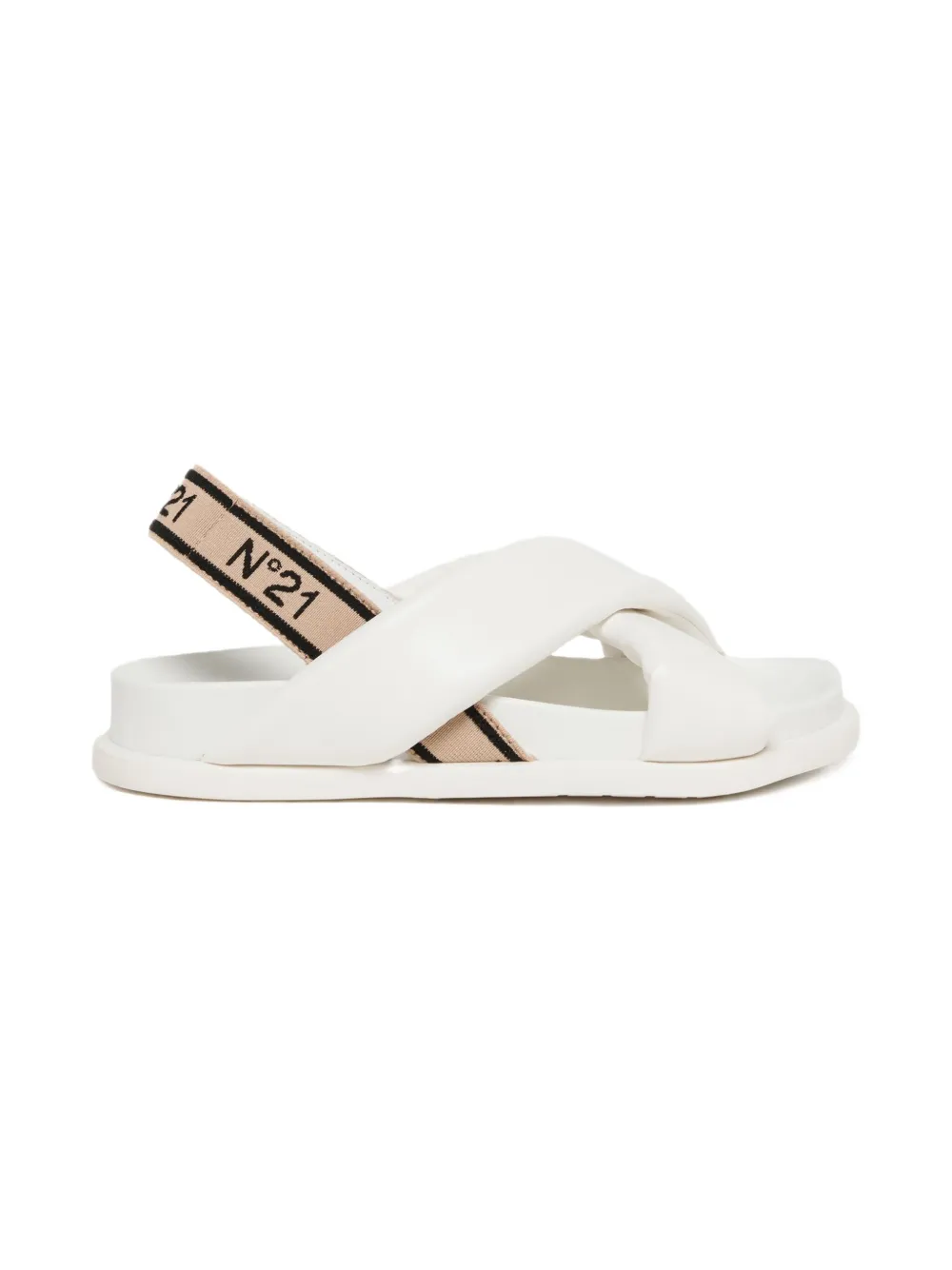 Nº21 Kids logo-print sandals White