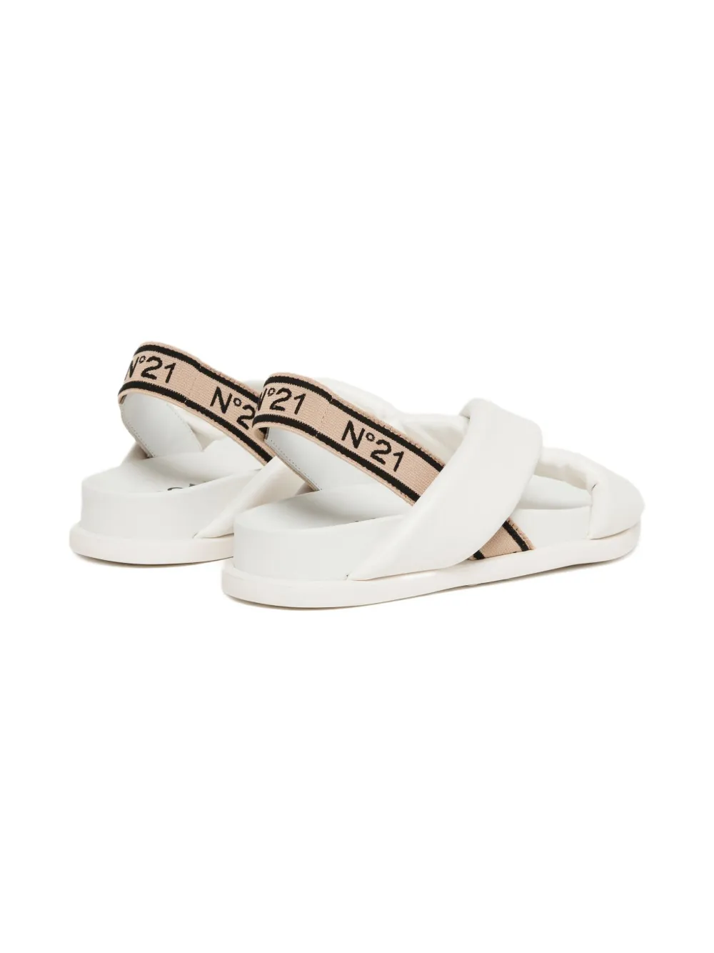 Nº21 Kids logo-print sandals White