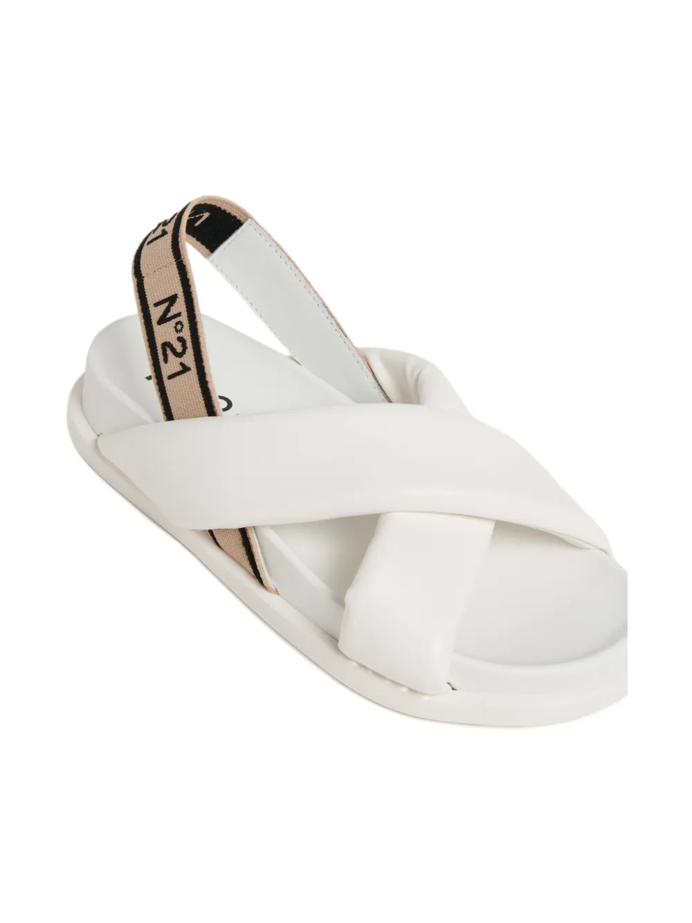 Nº21 Kids logo-print sandals White