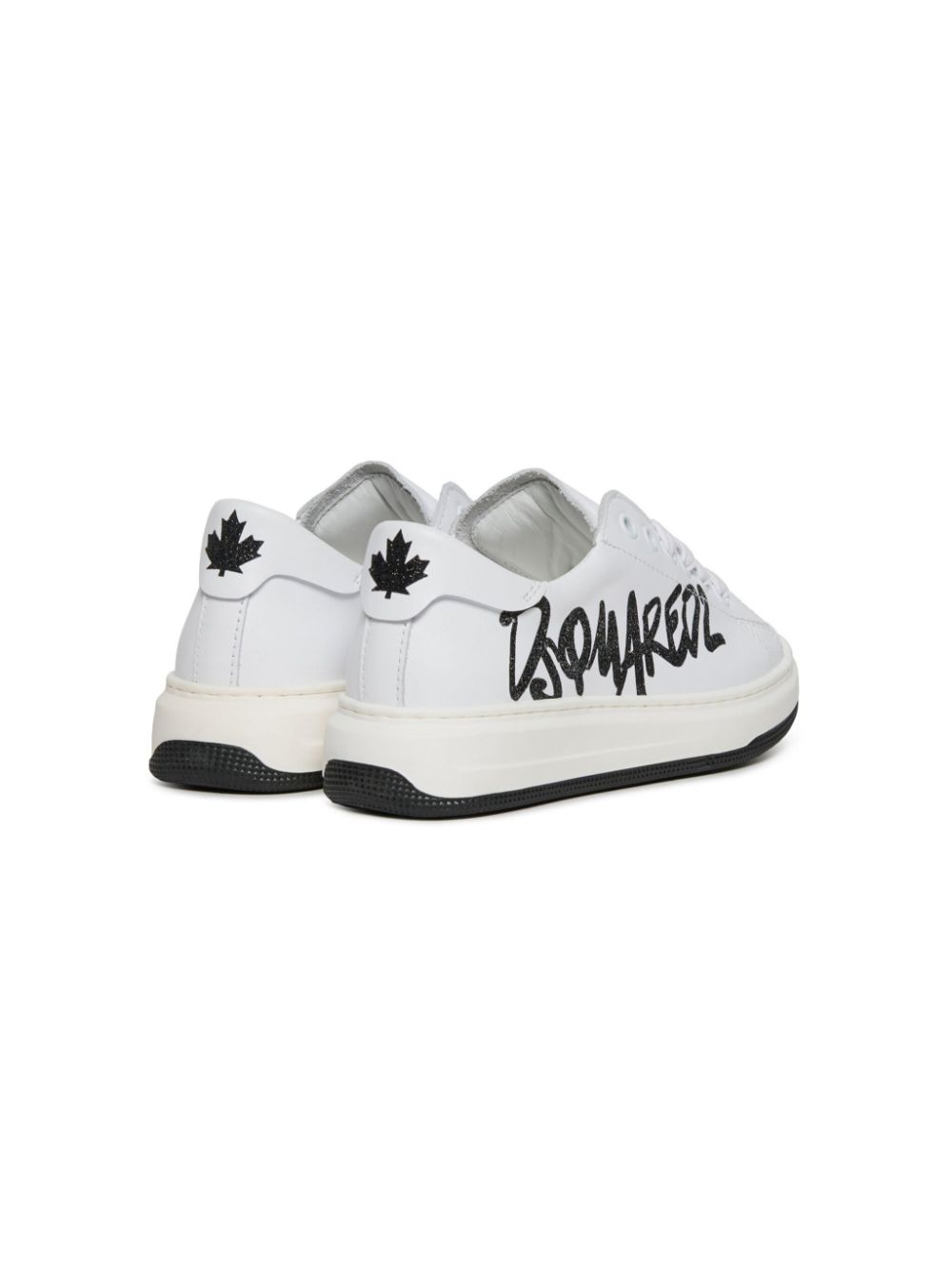 DSQUARED2 KIDS Leren sneakers Wit