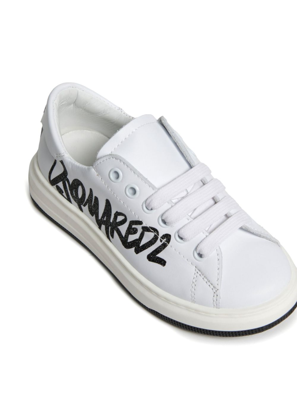 DSQUARED2 KIDS Leren sneakers Wit