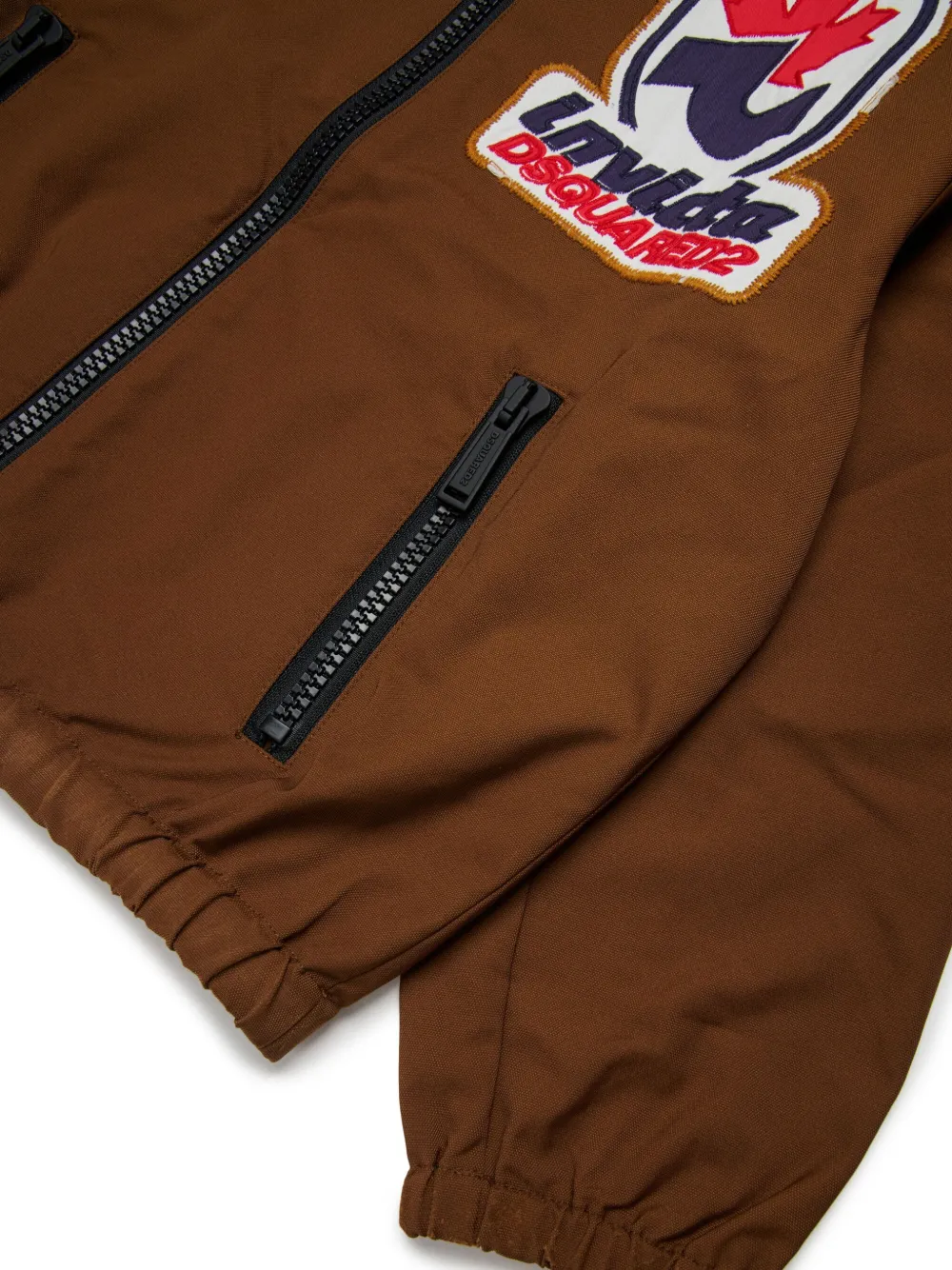 DSQUARED2 KIDS Regenjas met logopatch Bruin