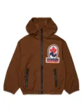 DSQUARED2 KIDS logo-patch raincoat - Brown