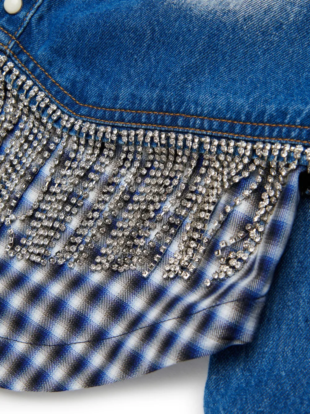 DSQUARED2 KIDS Shirt verfraaid met kristallen Blauw