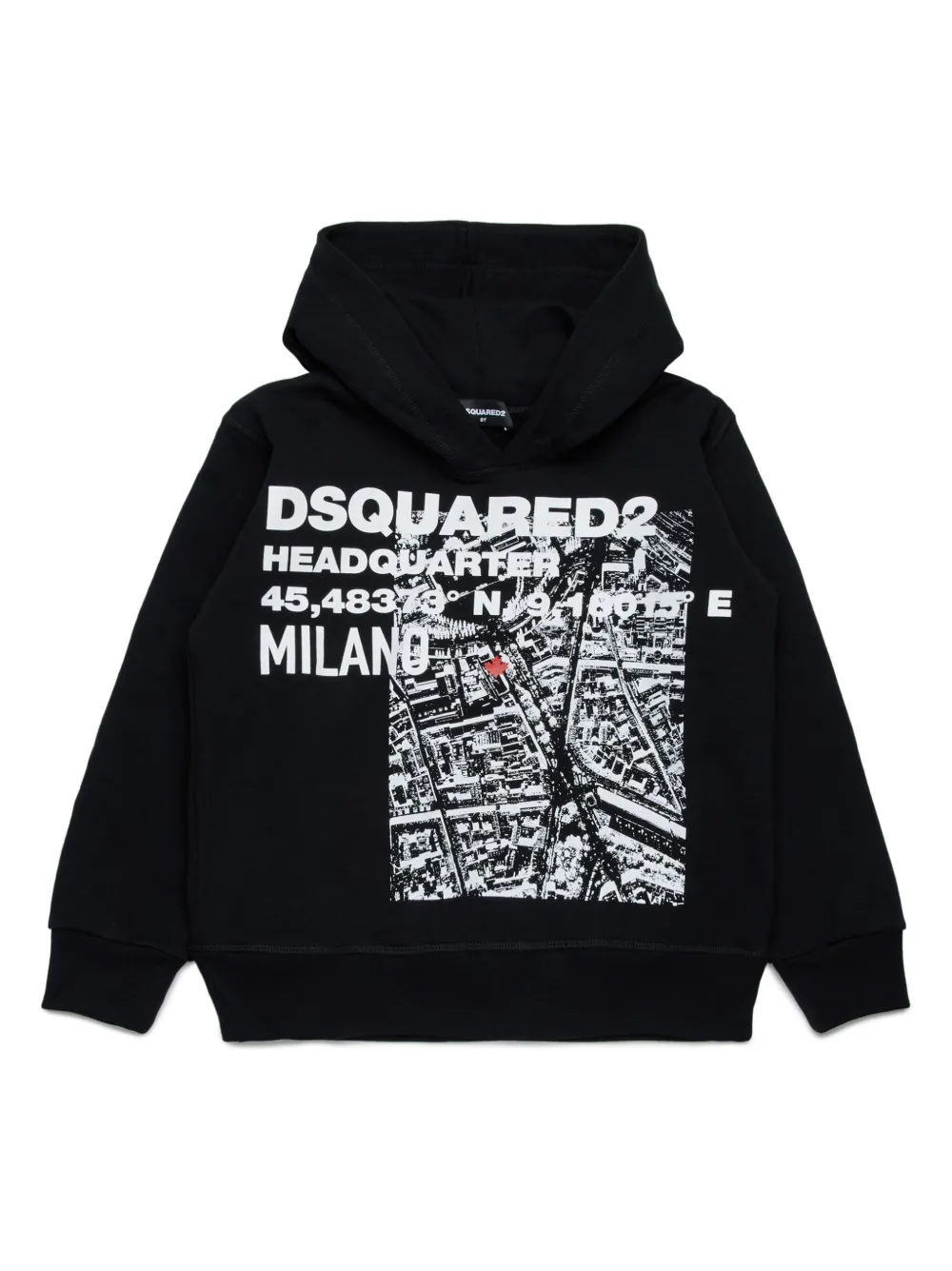 DSQUARED2 KIDS Hoodie met logoprint Zwart