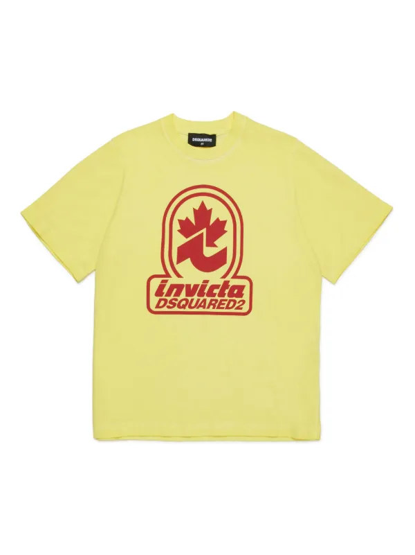 DSQUARED2 KIDS logo-print T-shirt Yellow FARFETCH IN