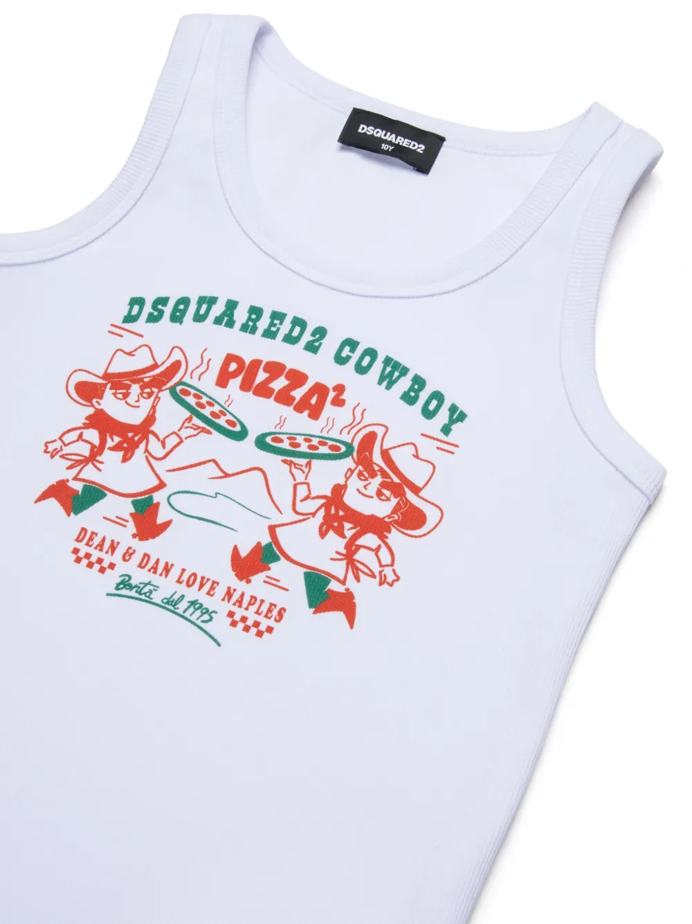 DSQUARED2 KIDS Tanktop met grafische print Wit