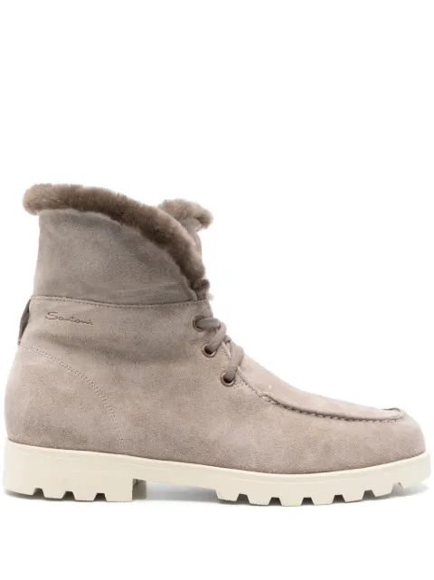 Santoni suede hiking boots