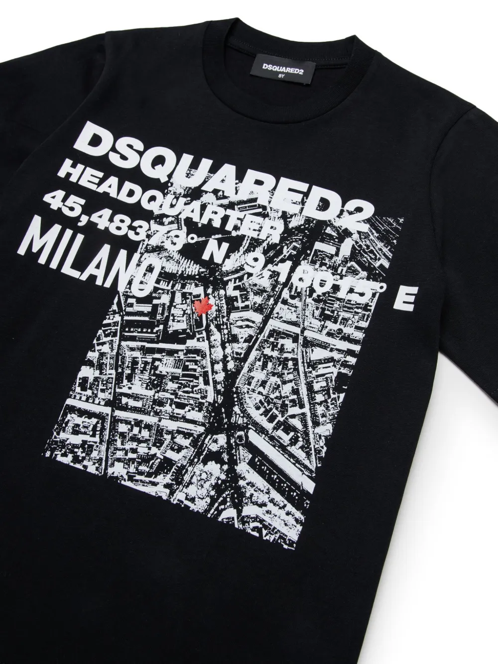 Dsquared2 Printed Cotton T-shirt In Black