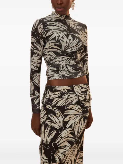 FARM Rio banana-print turtleneck T-shirt