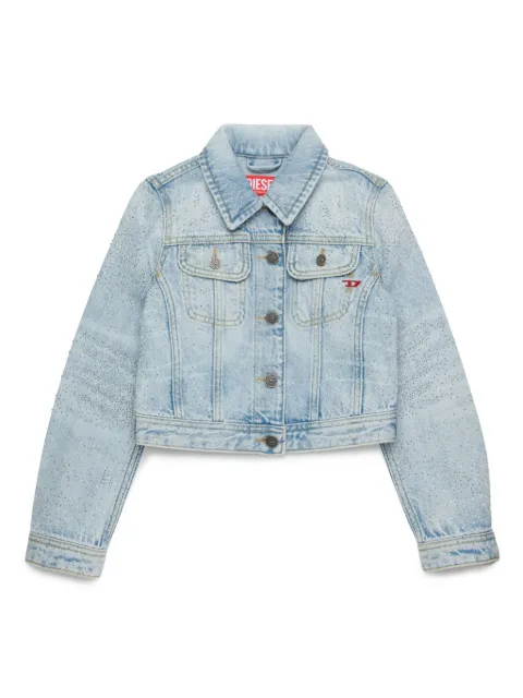 Diesel Kids جاكيت جينز بزينة حجر الراين