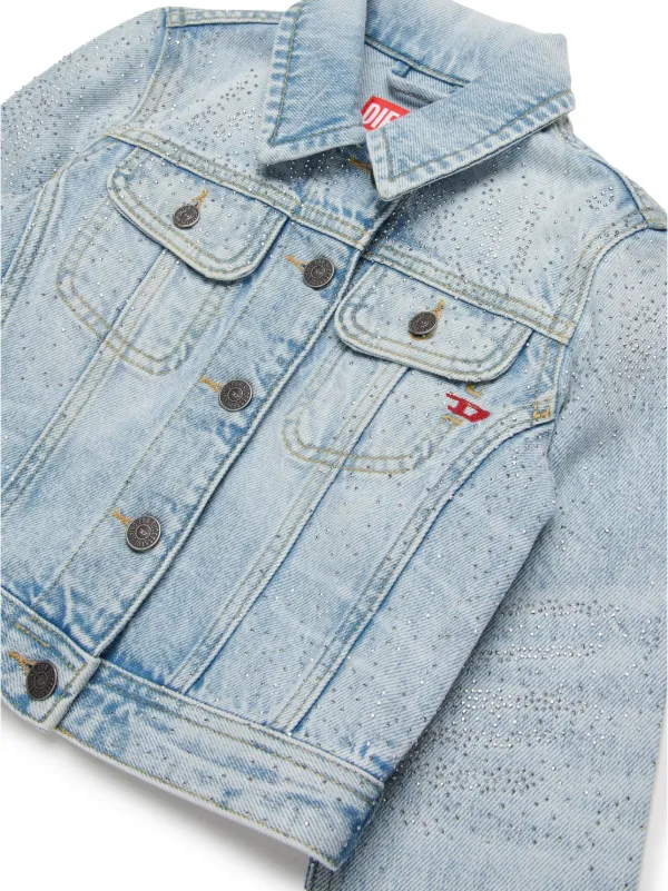 キッズキッズ DIESEL デニムジャケット L Diesel Kids ラインストーン デニムジャケット | ブルー