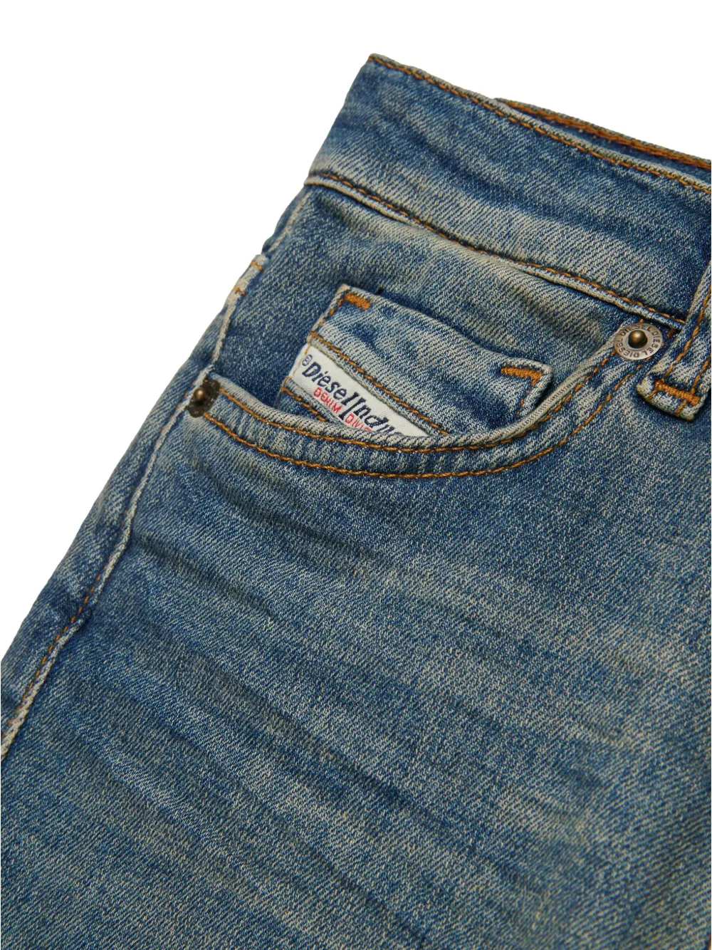 Diesel Kids Jeans met wijde pijpen Blauw