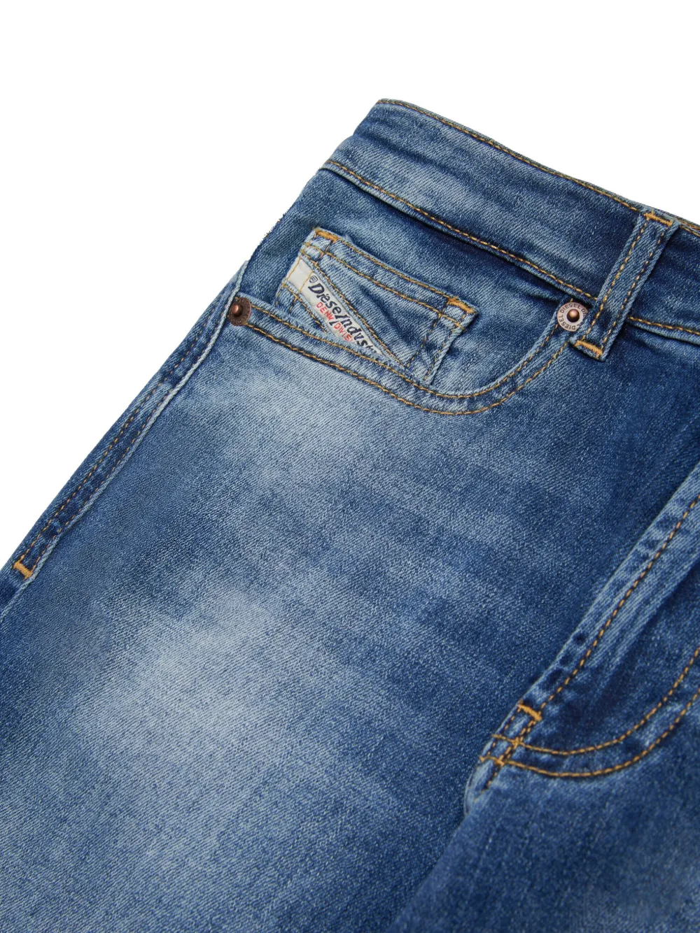 Diesel Straight-leg Stretch-cotton Jeans In Blue