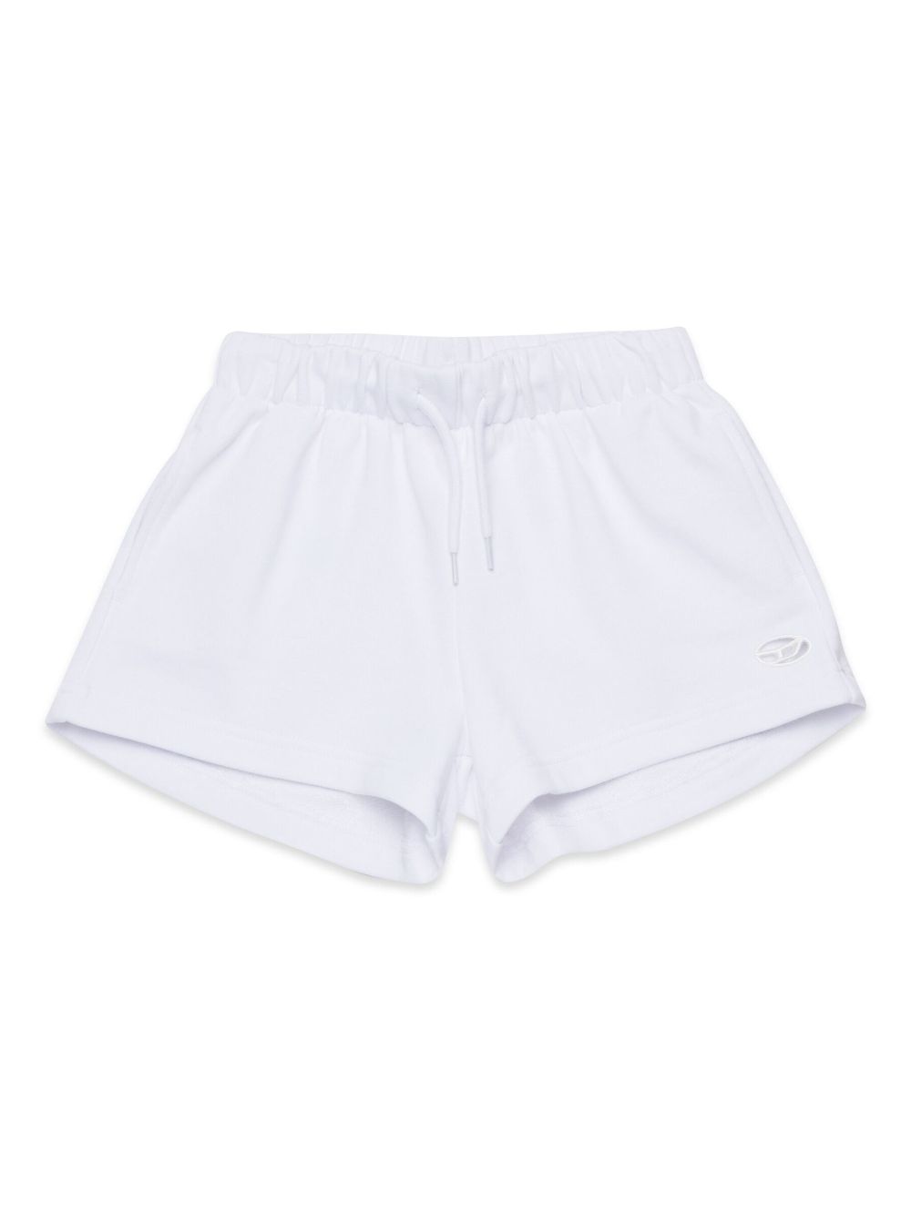 Diesel Kids logo-patch shorts - White