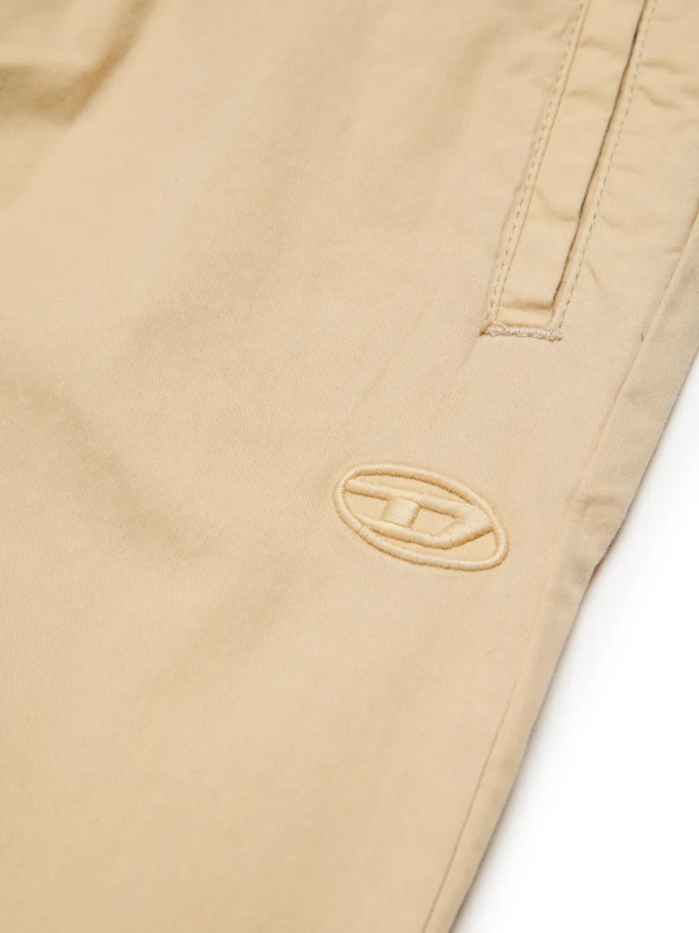 Diesel Kids Shorts met geborduurd logo Beige