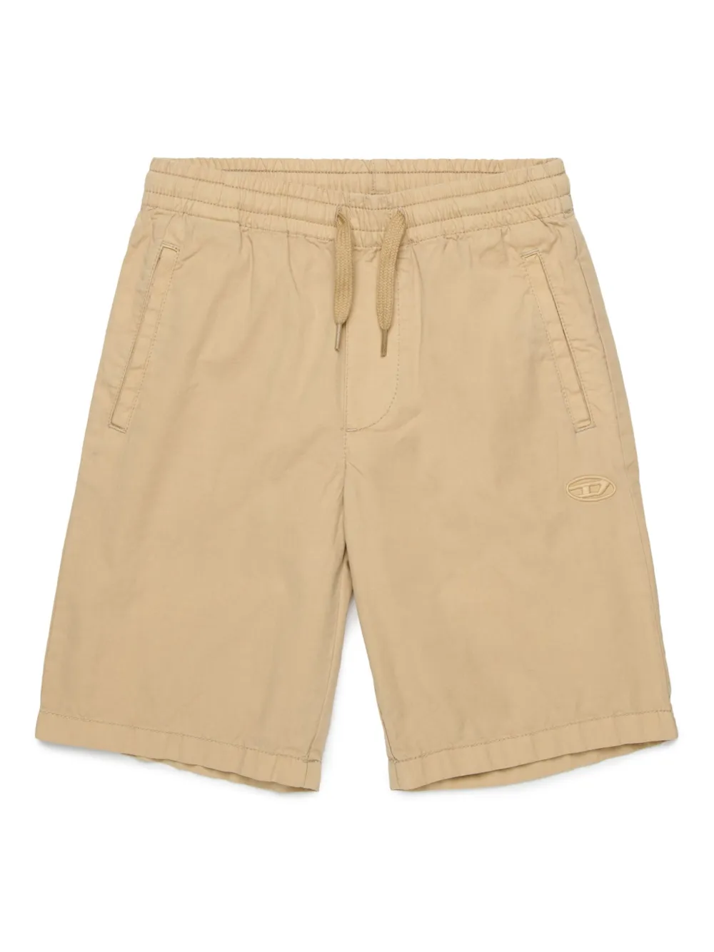 Diesel Kids logo-embroidered shorts Beige