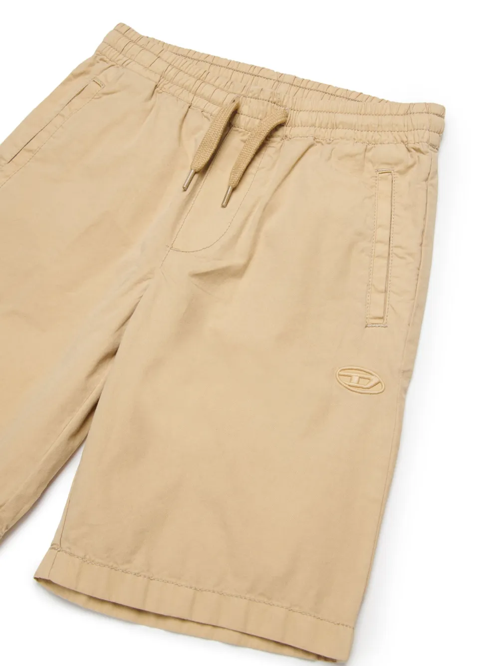 Diesel Kids Shorts met geborduurd logo Beige