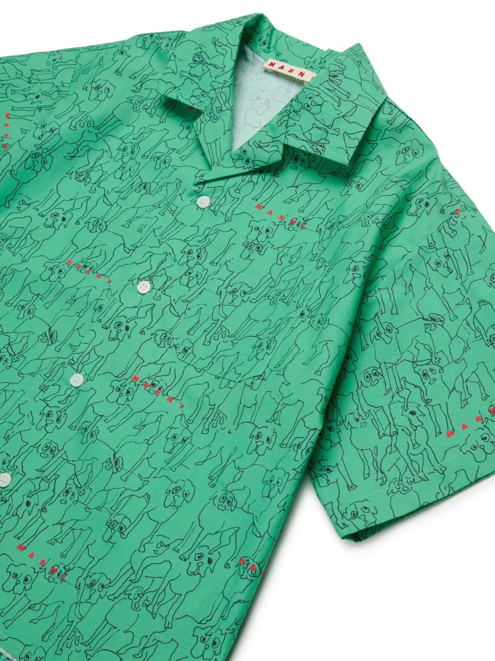 Marni Kids Shirt met print Groen