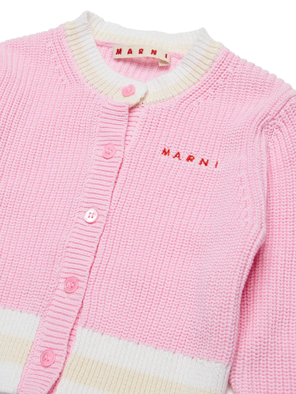 Marni Kids Vest met geborduurd logo Roze