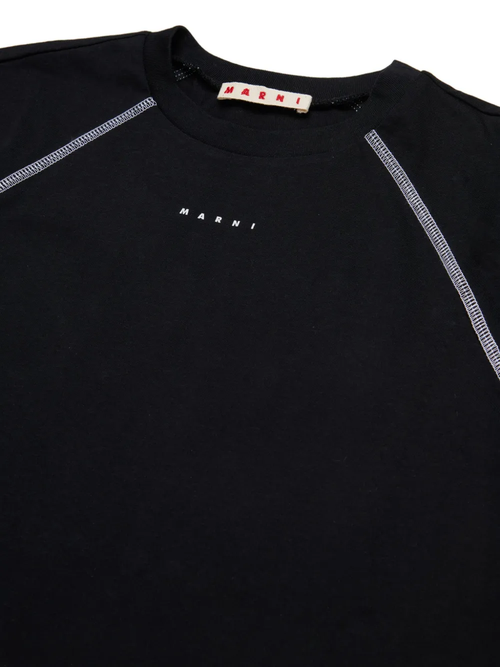 Marni Kids T-shirt met logoprint Zwart