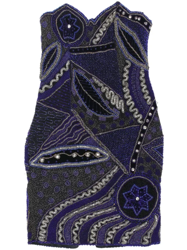 vintage beaded dresses A.N.G.E.L.O. Cult 1980s dress New Years Edit Elegant Light Blue Pretty Add on:Birthday Duo: (Dress & Rosebud Party hat) with tiered panels around