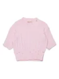 Marni Kids distressed-effect T-shirt - Pink