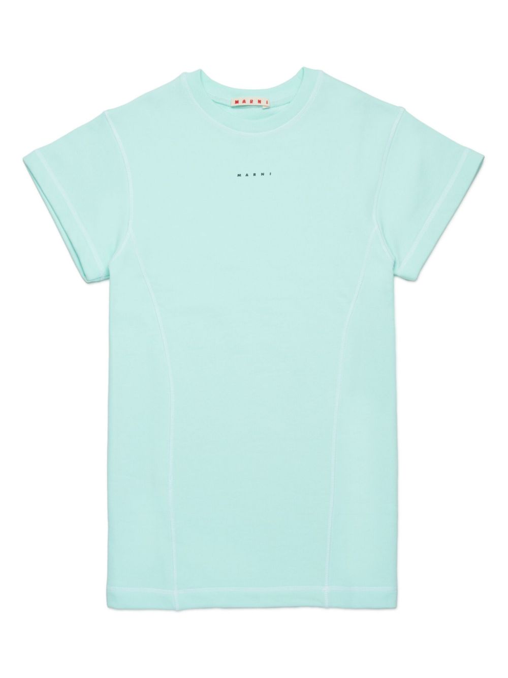 Marni Kids T-shirtjurk met logoprint Blauw