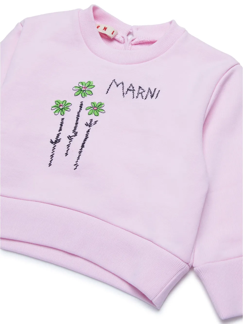 Marni Kids Sweater met geborduurd logo Roze