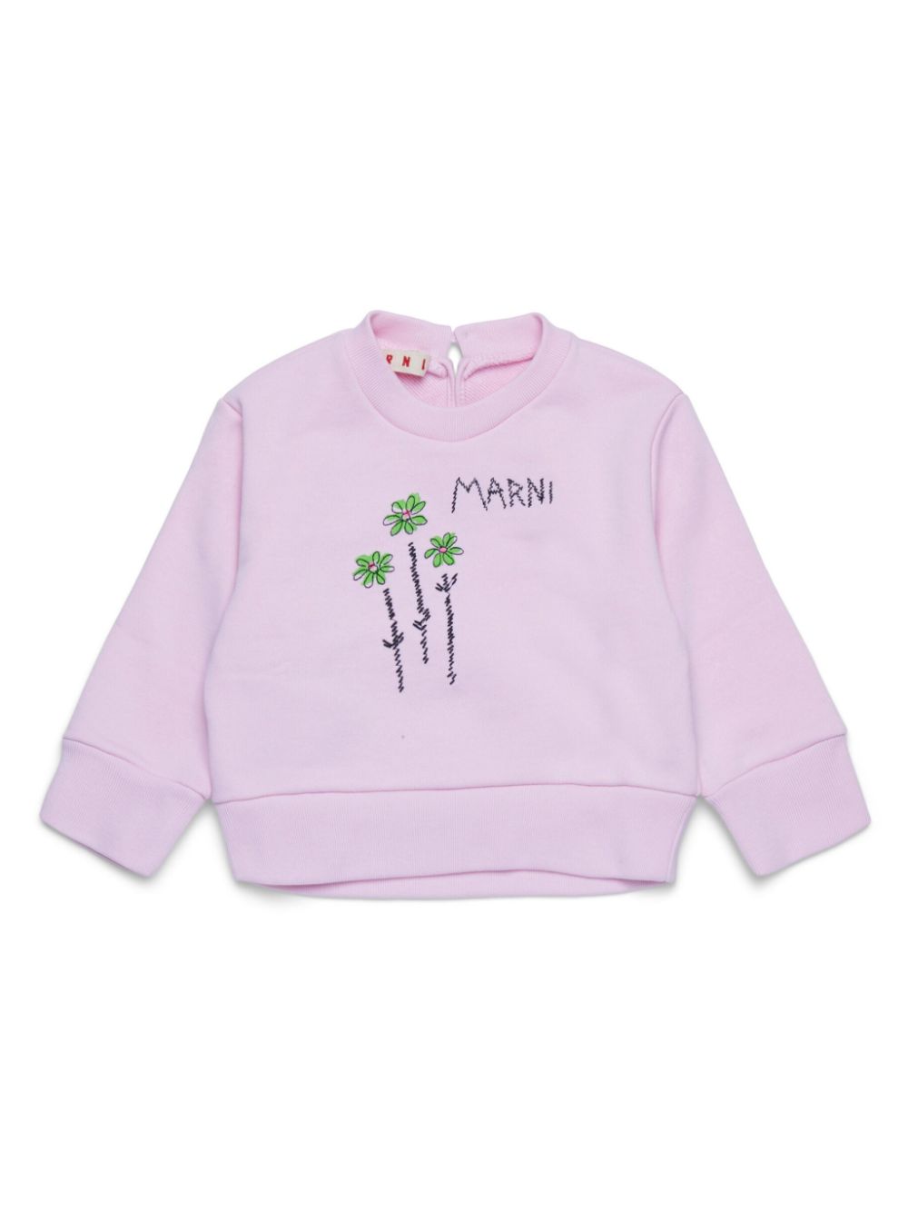 Marni Kids logo-embroidered sweatshirt - Pink