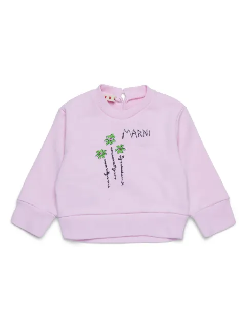 Marni Kids logo-embroidered sweatshirt 