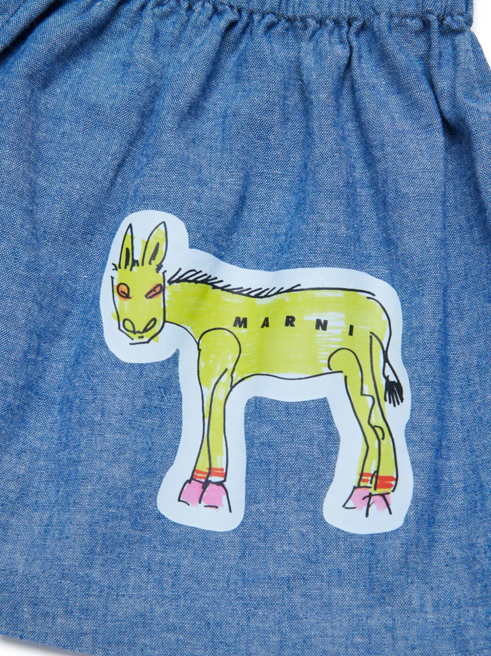 Marni Kids Spijkerrok met logoprint Blauw