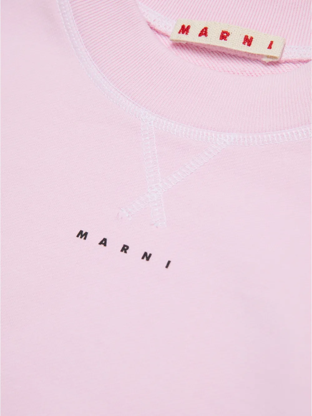 Marni Kids Sweater met logoprint Roze