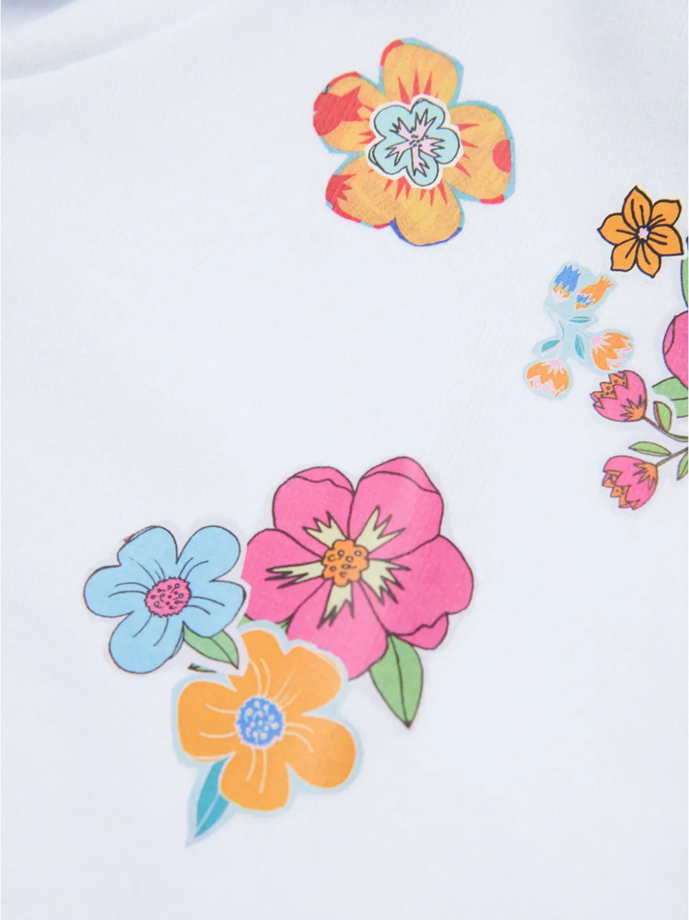 Marni Kids Hoodie met bloemenprint Wit