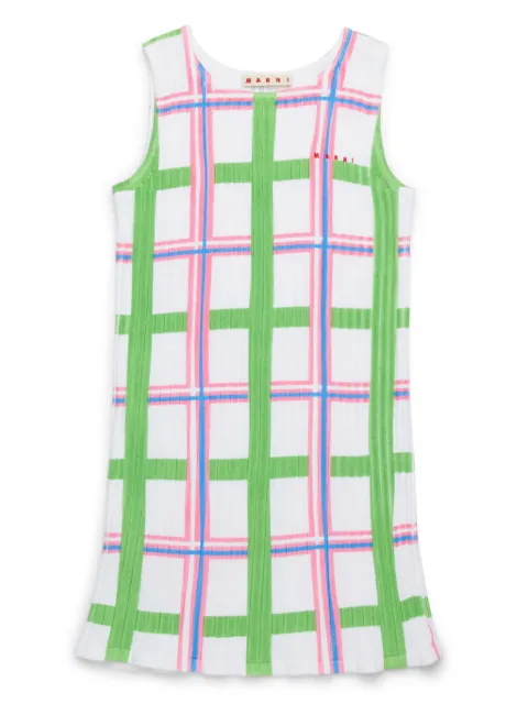 Marni Kids vestido con estampado de cuadros
